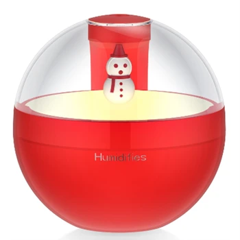 Увлажнитель воздуха в виде Снеговика с ночником, диффузор эфирного масла, USB-Туманообразователь, Рождественский подарок, Домашний автомобильный диффузор, Красный