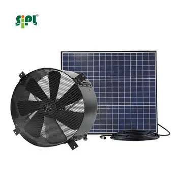 Промышленный коммерческий вытяжной вентилятор хорошего качества для гаража склада 50 Вт, осевой вытяжной вентилятор на солнечной энергии