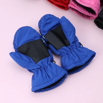 Детские варежки от 2 до 5 лет, зимние детские перчатки для мальчиков и девочек, уличные теплые перчатки, водонепроницаемые, ветрозащитные