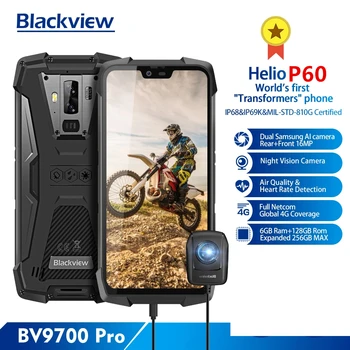 Blackview BV9700 Pro 6 + 128 IP68/IP69K Прочный мобильный телефон Helio P60 Восьмиядерный мобильный телефон 5,84 