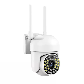 Домашняя камера безопасности 2MP 1080P HD Инфракрасного ночного видения 2,4 G WiFi 28 светодиодов с функцией обнаружения движения, вращающаяся на 360 градусов для внутреннего и наружного использования