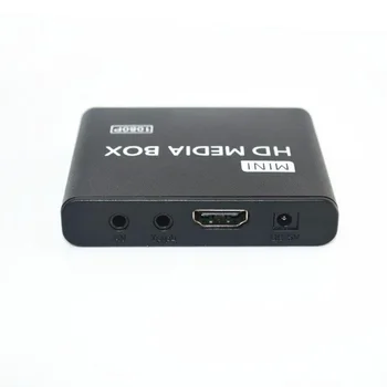 HD 1080P Внешний медиаплеер SD Media Box Автомобильный USB-накопитель Мультимедийный плеер 50-60 Гц, штепсельная вилка Великобритании