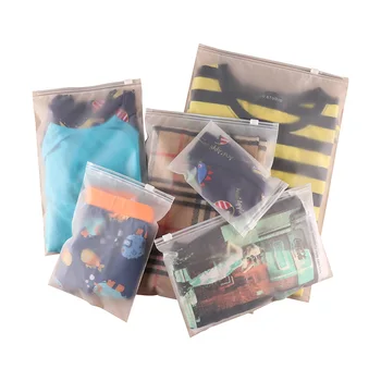 Пластиковый пакет на молнии Сумка для хранения одежды Матовый чехол на молнии Дорожная сумка для хранения Матовый толстый пакет 10 ШТ 0,2 мм