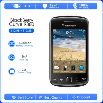 Blackberry 9380 восстановлен-Оригинальная разблокированная камера BlackBerry Curve 5,0 Мп, сенсорный экран 3,2 дюйма, четырехдиапазонный GPS WIFI