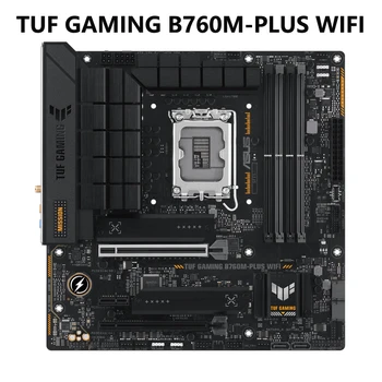 Материнская плата ASUS TUF GAMING B760M-PLUS WIFI 13-12 поколения Intel LGA 1700 mATX с разъемами PCIe 5.0, 2xPCIe 4.0 M.2, DDR5, 2,5 Гб локальной сети