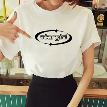 Футболка Star Girl Y2k, женская уличная летняя футболка с комиксами, женская уличная забавная дизайнерская одежда
