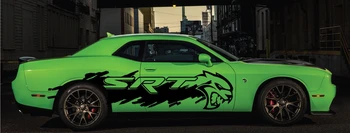 Для 2 шт. Dodge Challenger Charger Hellcat Splash Гранж Виниловая наклейка с изображением Адского Кота