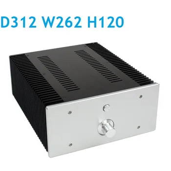 D312 W262 H120 Ламповый Усилитель из анодированного Алюминия Блок питания класса A ЦАП Шасси Радиатор Задний Корпус Home Audio Hi End Shell