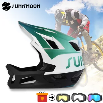 SUNRIMOON MTB, Велосипедный шлем, защитный Велосипедный шлем с полным лицом, Аэродинамика PC + EPS, Профессиональный шлем для скоростного спуска для мужчин и женщин