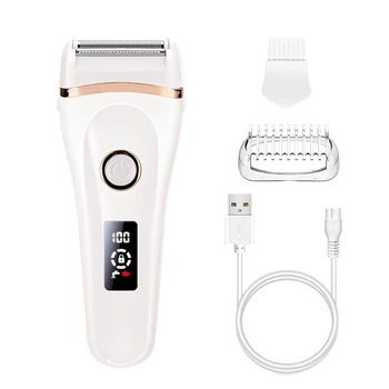Электрическое бритье, USB перезаряжаемый триммер для бикини для всего тела, водонепроницаемый ЖК-дисплей, влажное и сухое использование
