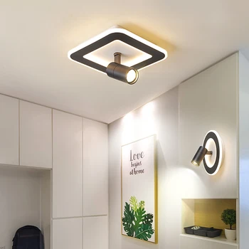 Современные светодиодные потолочные светильники NEO Gleam для спальни, фойе, Carridor home deco, потолочный светильник белого или черного цвета, квадратный или круглый