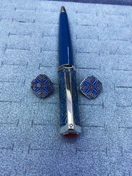 Роскошная шариковая ручка с красной бриллиантовой сеткой Dumond CT семиугольное синее/зеленое ведро серебряное украшение
