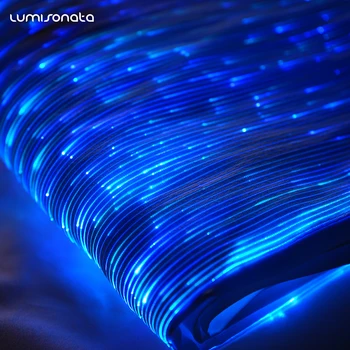 Светодиодная волоконно-оптическая ткань Lumisonata, 7 цветов, светящаяся в темноте, загорающаяся Дизайнерская ткань, сумки 