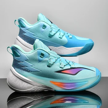 QQ-KX9 Высококачественные мужские баскетбольные кроссовки, нескользящая тренировочная спортивная обувь для детей, Дышащая баскетбольная обувь с подушками 36-45