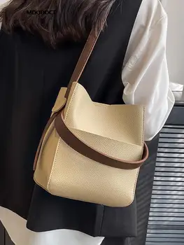 Роскошные Дизайнерские Сумки через плечо большой емкости для женщин, Летние Повседневные женские сумки на плечо 2023, Новая простая стильная классическая сумка-ведро