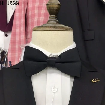 HLJ & GG Модный Мужской Галстук-смокинг, Классический Однотонный галстук-бабочка для свадебной вечеринки, Высококачественные Галстуки-бабочки для украшения сцены, Новые