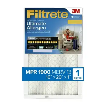 Воздушный фильтр, MPR 1900 MERV 13, Аллерген для здорового образа жизни, Улавливает дым, бактерии и вирусные частицы, 1 Фильтр