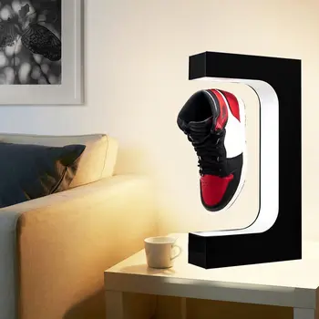 Магнитная Плавающая подставка для демонстрации обуви, Левитационный держатель для кроссовок со светодиодной подсветкой для рекламы магазина, левитирующий дисплей для обуви