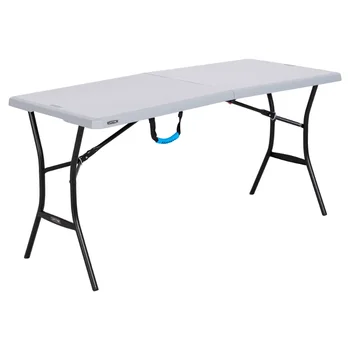 Долговечный 5-футовый складной стол, серый (80861) уличный стол для пикника Уличная мебель Уличный стол