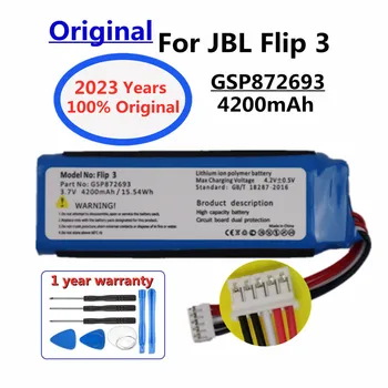 2023 года 100% Оригинальный Аккумулятор для Динамика GSP872693 Для JBL Flip 3 Flip3 4200mAh Special Edition Bluetooth Audio Bateria + Инструменты