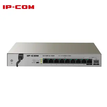 IP-COM 10-портовый Гигабитный коммутатор PoE 9GE + 1SFP Ethernet Неуправляемый коммутатор с 8-портовым PoE Поддерживает как восходящие порты RJ45, так и SFP