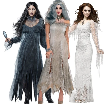 Пасхальный Маскарадный костюм Вампира Средневековой Невесты, костюм Ведьмы, Костюмы Ведьмы для Косплея, Униформа Демона-ведьмы на Хэллоуин