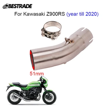 Средняя труба для мотоцикла Kawasaki Z900RS До 2020 года, Соединительная труба среднего звена, Наконечники выхлопной секции из нержавеющей Стали