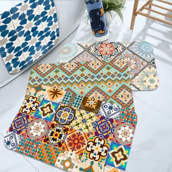 Марокканский этнический декоративный коврик для входной двери, Скандинавский стиль, Коврик для спальни, гостиной, домашнего балкона, Противоскользящий Современный домашний декор
