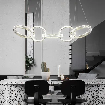 Роскошный хрустальный светодиодный потолочный светильник Для гостиной, столовой, Декоративная Скандинавская Современная Люстра, Подвесной светильник