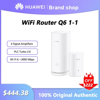 Оригинальный HUAWEI WiFi Усилитель-маршрутизатор Q6 (1 родитель и 1 ребенок) 3000 Мбит/с Гигабитный WiFi 6 Высокоскоростной широкополосный беспроводной ретранслятор