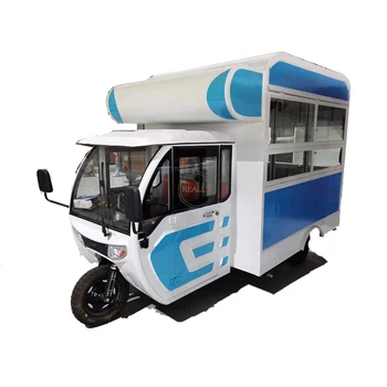 Мобильные Трехколесные велосипеды для перекусов Мини-Грузовики быстрого питания С Кухонным оборудованием Фургон для перевозки мороженого, хот-догов, гамбургеров