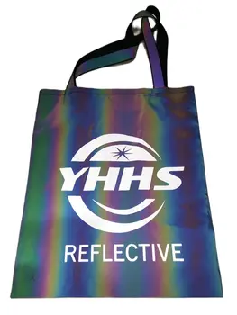 Радужная светоотражающая сумка Черного цвета YHHS, Светоотражающие сумки Волшебного градиентного цвета с логотипом компании заказчика