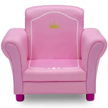 Детское мягкое кресло Delta Children Princess Crown, белый/розовый