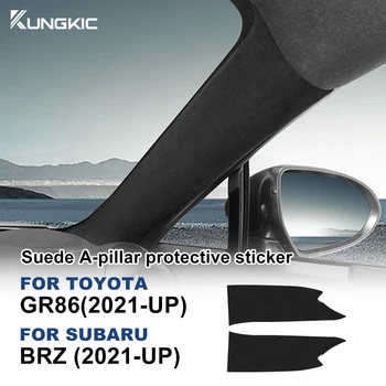 Защитная наклейка на Переднюю стойку из замши Для Subaru BRZ Toyota GR86 2021 2022 2023, Автомобильная накладка LHD RHD, Аксессуары для внутренней отделки