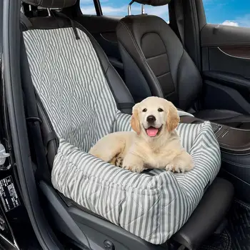 Сиденье-бустер для автомобиля для собак С боковыми карманами, Водонепроницаемое сиденье С Регулируемыми Пряжками, Автокресло-кровать для собак, подходит для всех автомобилей для собак