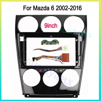 9-дюймовая 2din автомобильная радиоприемная рамка для Mazda 6 mazda6 2004-2015 Android Радио Комплект приборной панели Лицевая панель Рамка