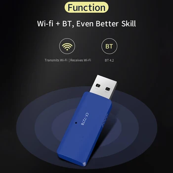 USB Беспроводной WiFi Bluetooth-Совместимый 4,2 Ключ 1300 Мбит/с для Настольного ПК Ноутбук 5 ГГц + 2,4 G Сетевой адаптер Карта ПК Приемник