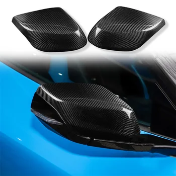 2шт Настоящие Чехлы Для Зеркал заднего вида Из углеродного волокна Для Chevrolet Corvette C8 2020-2022