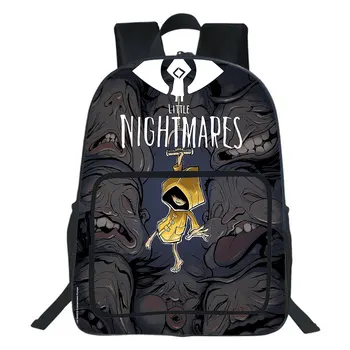 Рюкзак Little Nightmares, сумка для девочек, двухслойный рюкзак, подростковый школьный рюкзак, сумка унисекс, рюкзак Mochila.Приключенческая игра ужасов