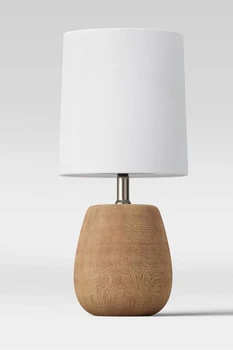 Простая настольная лампа из цельного дерева с мини-деревянным шаром, спальня, детская комната, прикроватная лампа, кабинет, бытовые малогабаритные лампы
