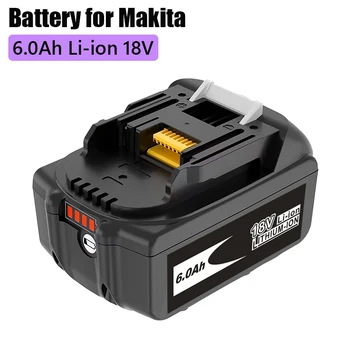 BL1860 Аккумуляторная Батарея 18V 6000mAh Литий-ионная для Makita 18v Аккумулятор BL1840 BL1850 BL1830 BL1860B LXT 400 + Зарядное устройство