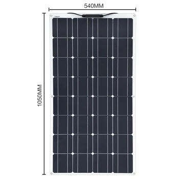 100 Вт Солнечная панель, комплектное зарядное устройство для кемпинга, контроллер 12v 24v, Фотоэлектрический для автомобиля, RV, яхты, дома, Литиевая железная /свинцово-кислотная батарея