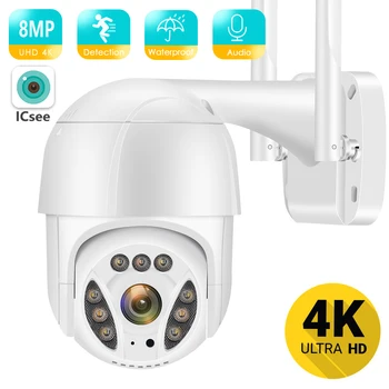 8MP 4k PTZ-Камера Наружная WiFi IP-Камера Ultra HD 5MP 3MP 1080P H.265 AI Обнаружение человека CCTV Беспроводная Камера Видеонаблюдения