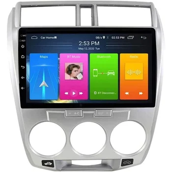 Android 10 GPS Навигация 9.0 Радио для Honda City 2008-2014 GPS Навигация 9-дюймовый Мультимедийный плеер Видео