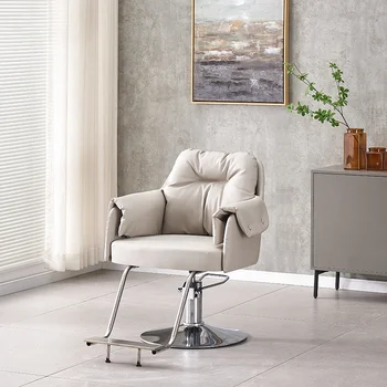 Вращающийся Косметический Парикмахерский стул для Укладки Гидравлического Металлического Роскошного Парикмахерского Кресла Профессиональная Мебель для салона Sandalye HDH