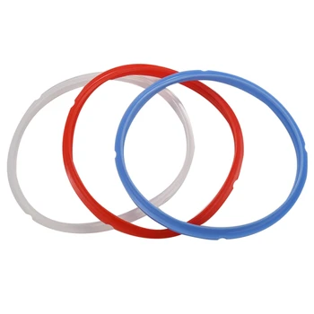 Hot TOD-Силиконовое уплотнительное кольцо для аксессуаров для кастрюль-скороварок, подходит для моделей объемом 5 или 6 кварт, красного, синего и обычного прозрачного белого цвета.